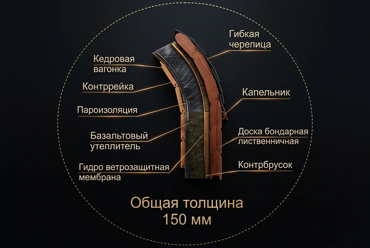 Стена 150 мм — схема утепления